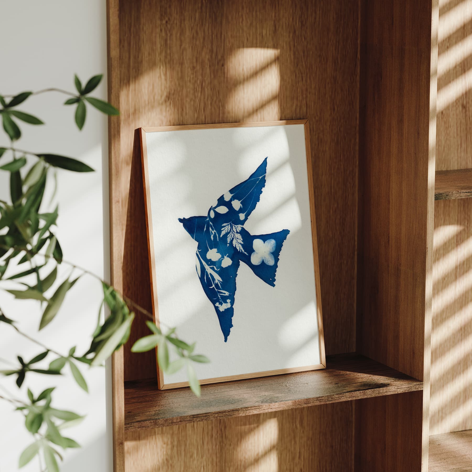 Botanical Swallow Art Print