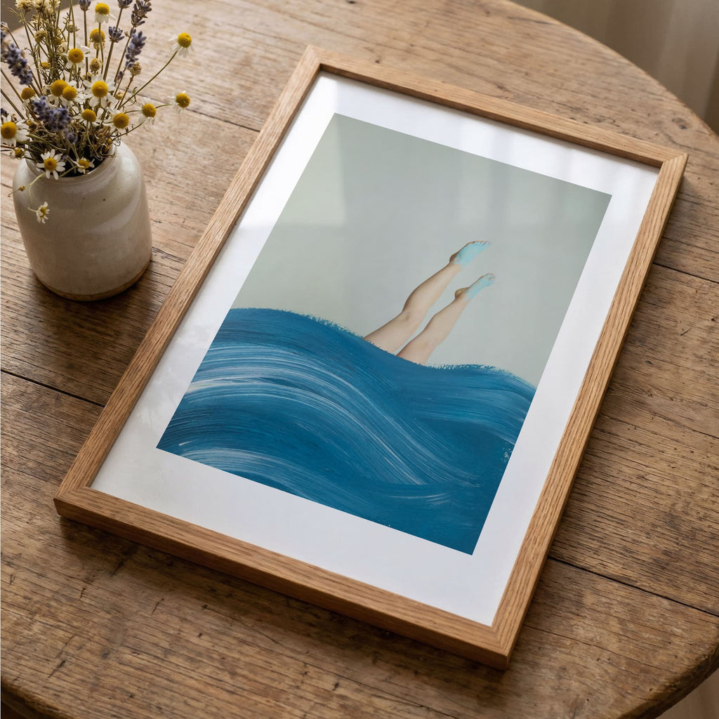 Half Girl Sea Legs - Original Hand Painted Art Print