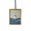 Half Girl - Mini Print in Hanging Brass Frame