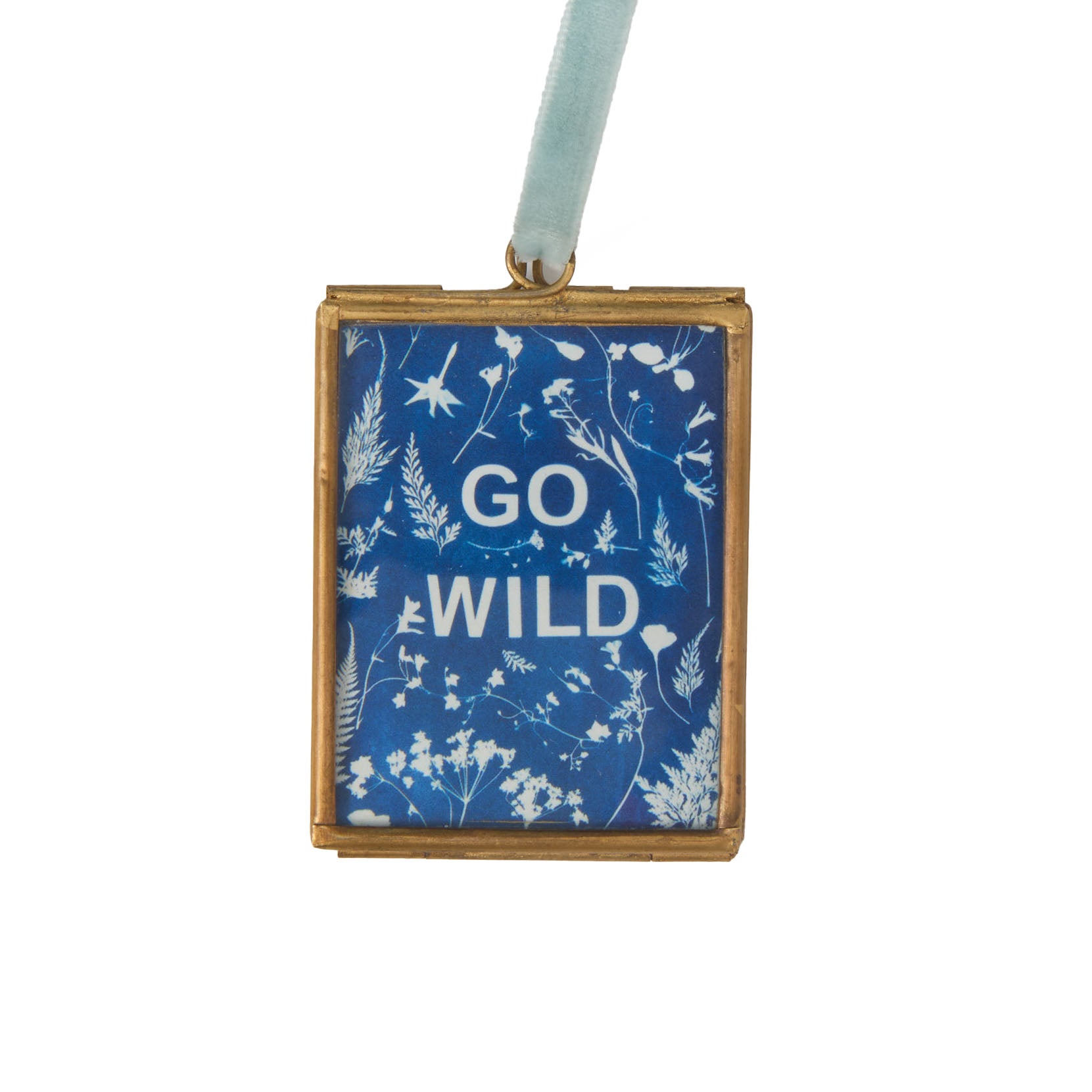 Go Wild - Mini Print in Hanging Brass Frame