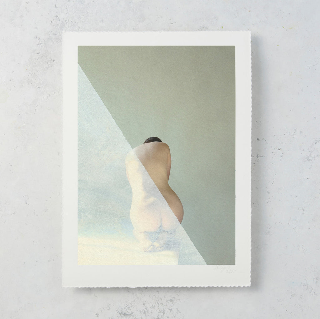 Half Girl Half Mist - Original Hand Painted Art Print