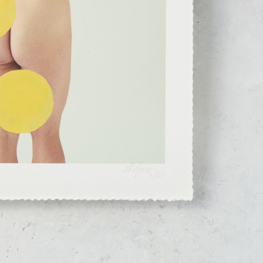 Half Girl Yellow Dots - Original Hand Painted Art Print