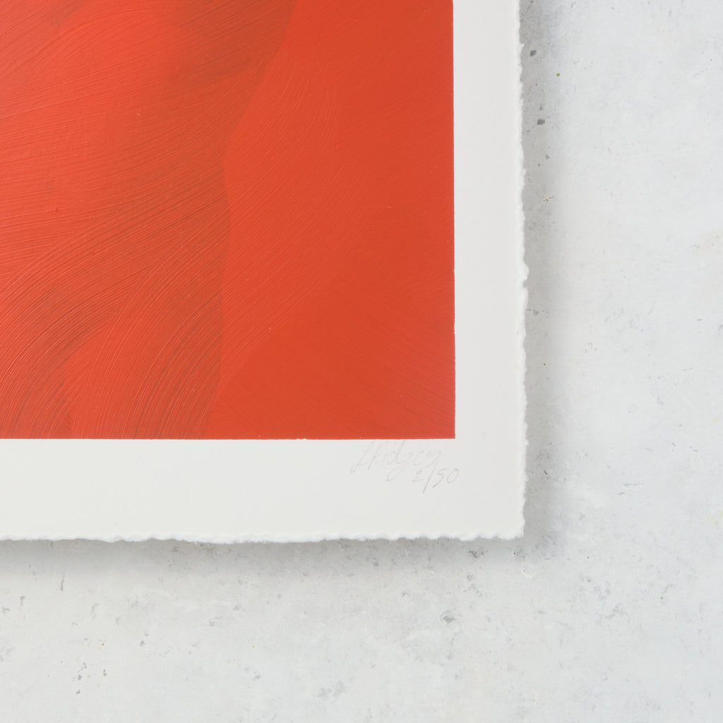 Half Girl Red Sun - Original Hand Painted Art Print