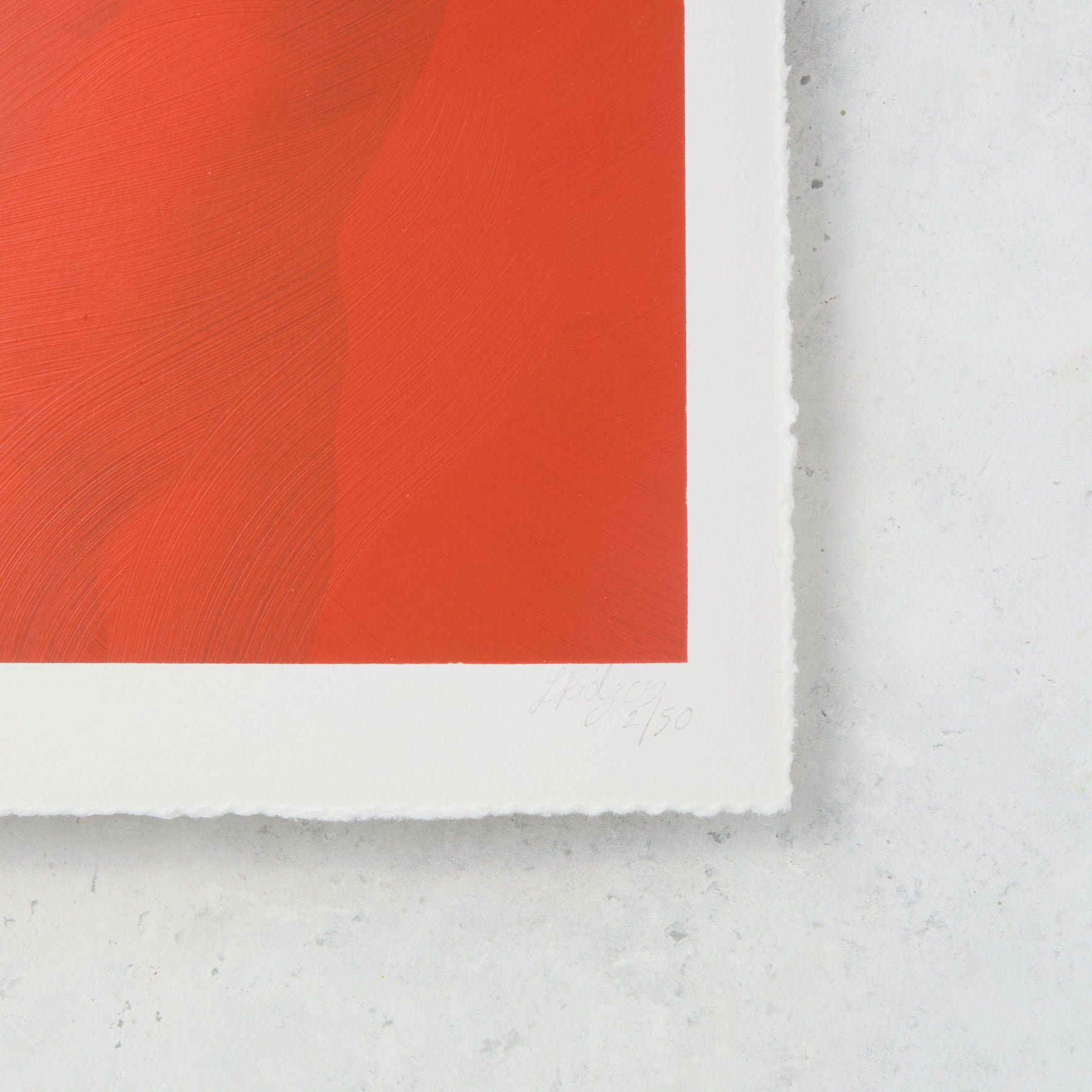 Half Girl Red Sun - Original Hand Painted Art Print