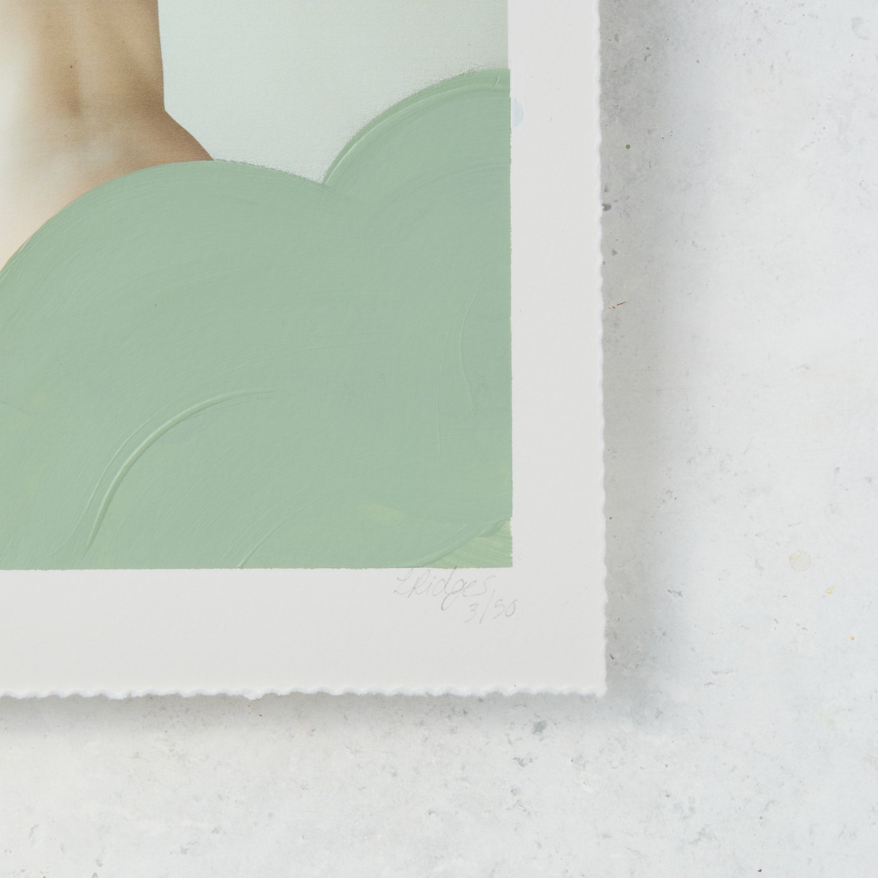 Half Girl Green Hills - Original Art Print