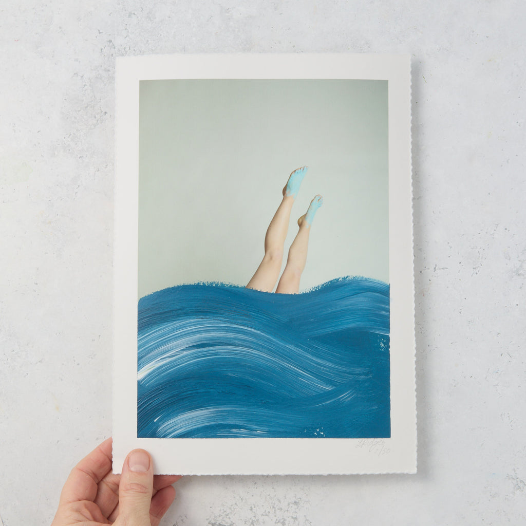 Half Girl Sea Legs - Original Hand Painted Art Print