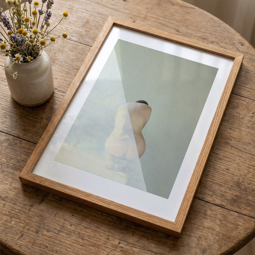 Half Girl Half Mist - Original Hand Painted Art Print