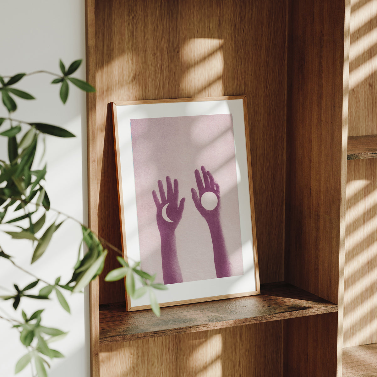 Moon Hands in Pink - Digital Print