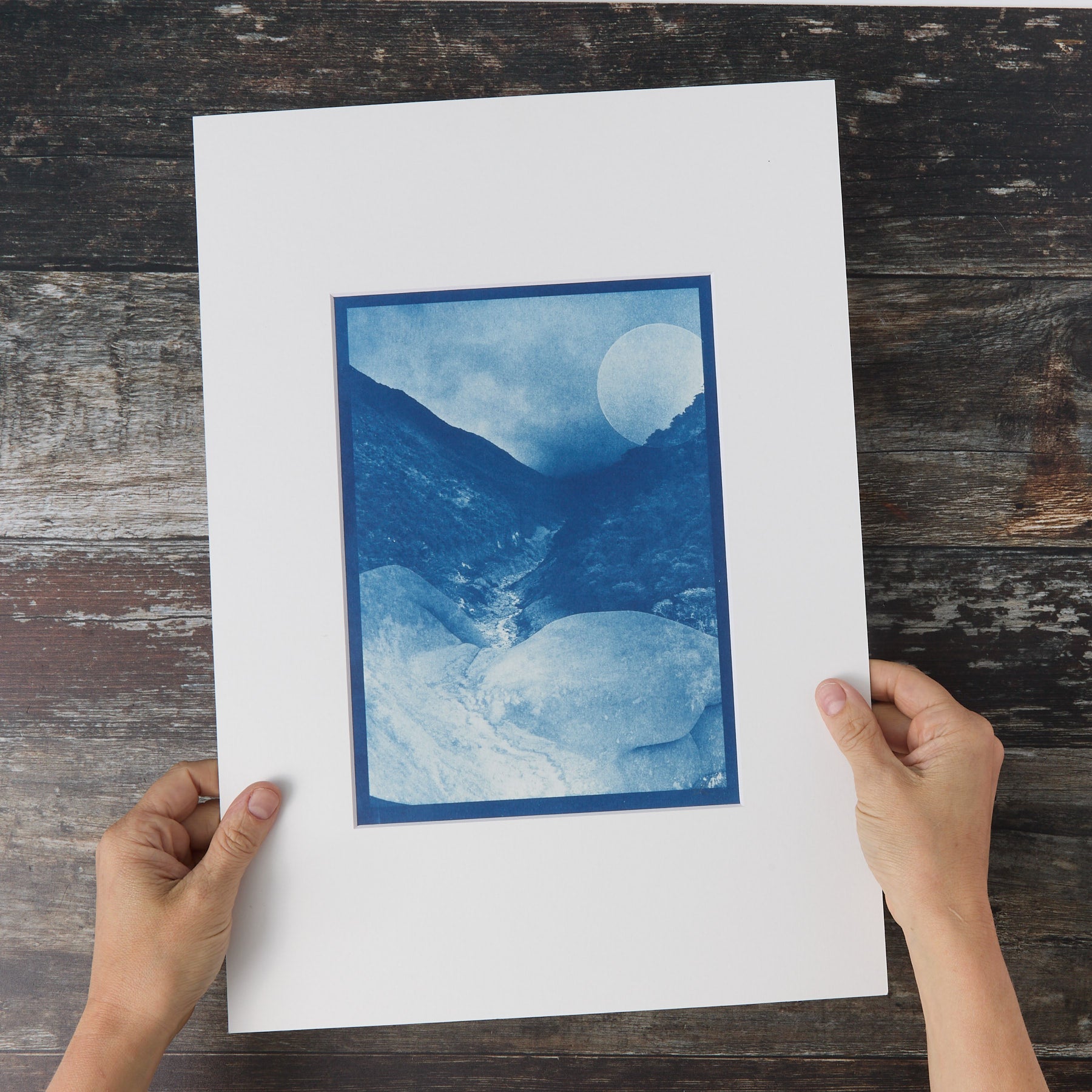 Colombia Moon - Original Cyanotype Print