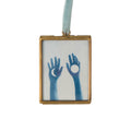 Bue Moons - Mini Print in Hanging Brass Frame