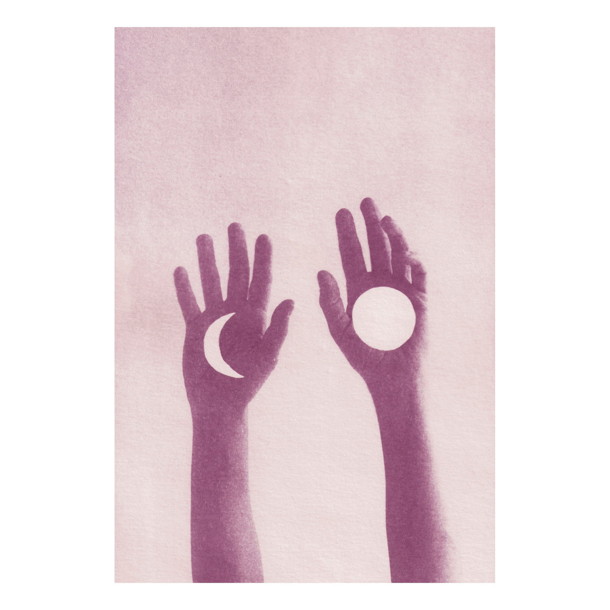 Moon Hands in Pink - Digital Print
