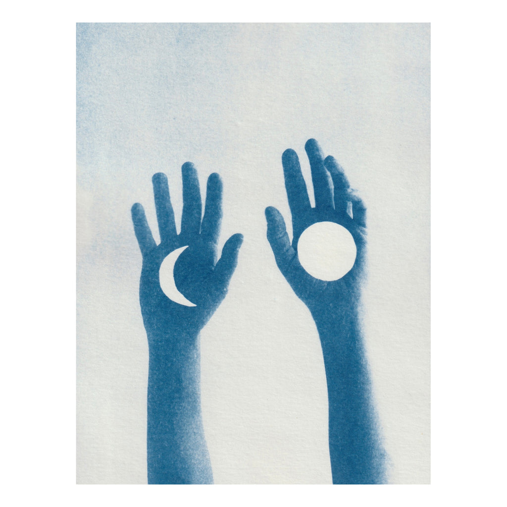 Moon Hands - Original Cyanotype Print