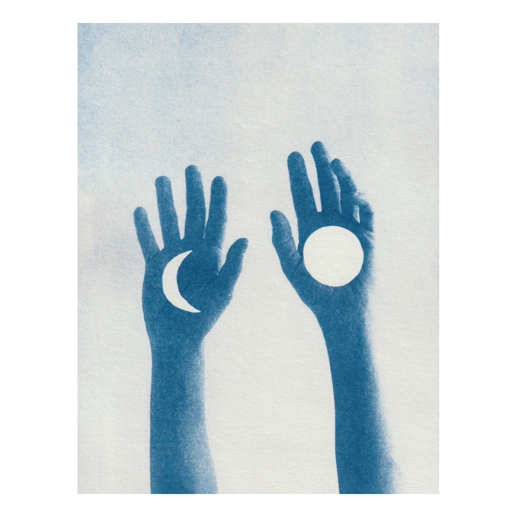 Moon Hands - Original Cyanotype Print
