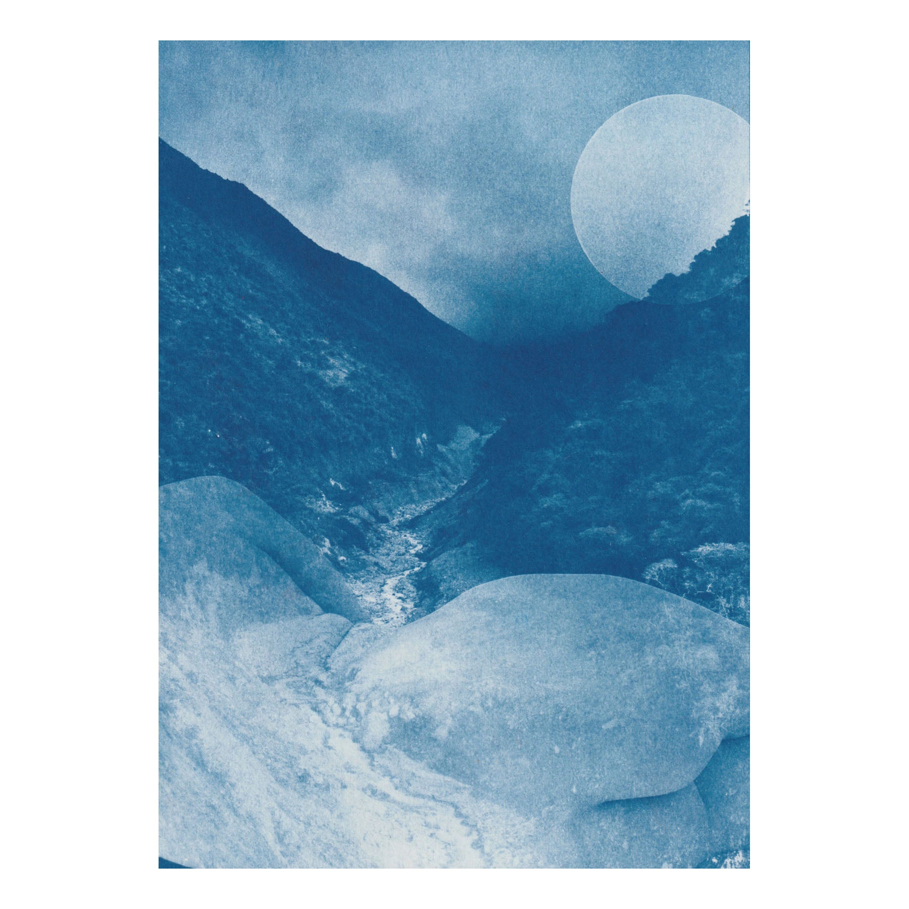 Colombia Moon - Original Cyanotype Print