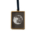 Moon - Mini Print in Hanging Brass Frame