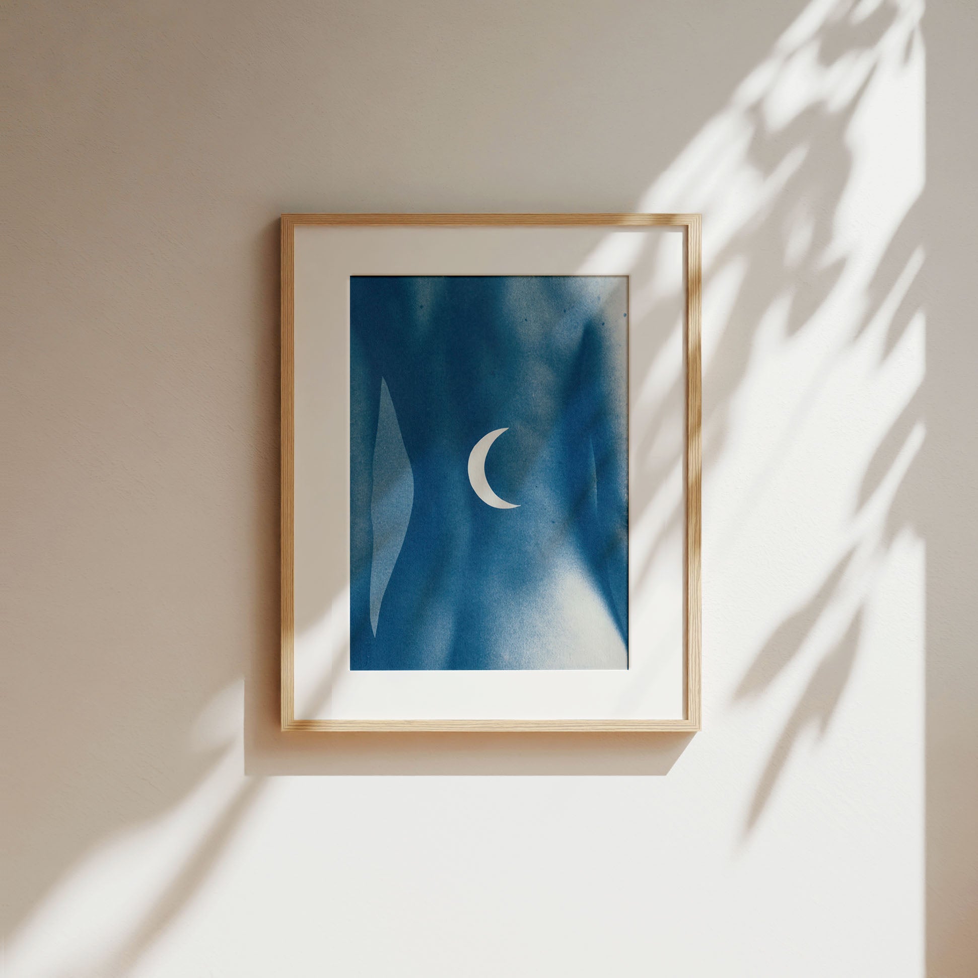 Paper Moon - Original Cyanotype Print Print